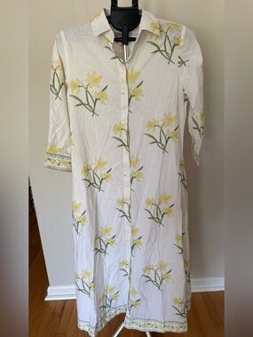 NWT sz med Victoria Dunn daffodil maxi